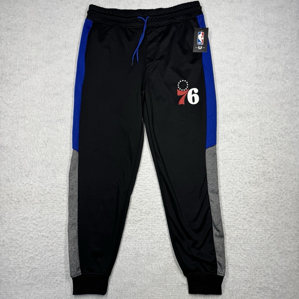 NWT NBA Philadelphia 76ers Black Jogger Sweatpants Adult‎ Men's Size Medium